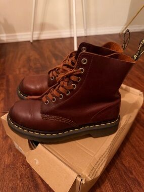 Dr. Martens Brown Lace-Up Leather Boots